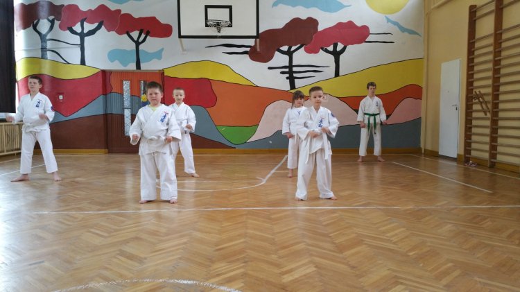 Pokaz oyama karate przygotowany przez uczniów naszej szkoły